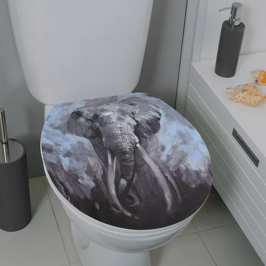 Tout neuf 😀 Spirella Abattant WC MDF ELEPHANT - Charnières Inox 🎁 5 Tout neuf 😀 Spirella Abattant WC MDF ELEPHANT - Charnières Inox 🎁 – Image 3