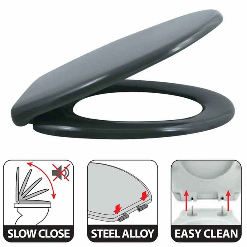 Coupon 💯 Spirella Abattant WC Thermo Dur EASY CLIP Gris - Charnières Inox ⌛ 4 Coupon 💯 Spirella Abattant WC Thermo Dur EASY CLIP Gris - Charnières Inox ⌛ – Image 2