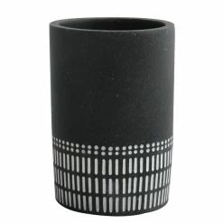 Meilleure vente 🥰 Spirella Gobelet Polyrésine & Bambou YUMA Gris Foncé & Blanc 🎉