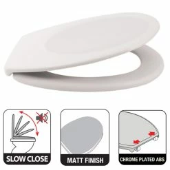 De gros 🎉 Spirella Abattant WC Thermo Dur NEELA Blanc Mat - Charnières ABS Chromé 🛒 -Accessoires pour la maison Soldes 7610583212634 2