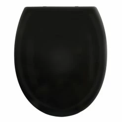 Meilleur prix 👏 Spirella Abattant WC PP HARRY Noir - Charnières Zinc 💯