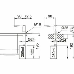 Nouveau 😍 Distributeur savon liquide 250ml encastrable novita - 038260 - franke 🧨 -Accessoires pour la maison Soldes 7612315038260 2