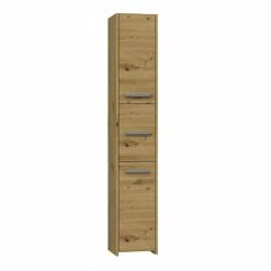 Meilleur prix 💯 Hucoco VERONA - Armoire de salle de bains - 170x30x30 cm - Colonne salle de bains - Mobilier salle de bains toilette - Aspect bois - Chêne 🔔