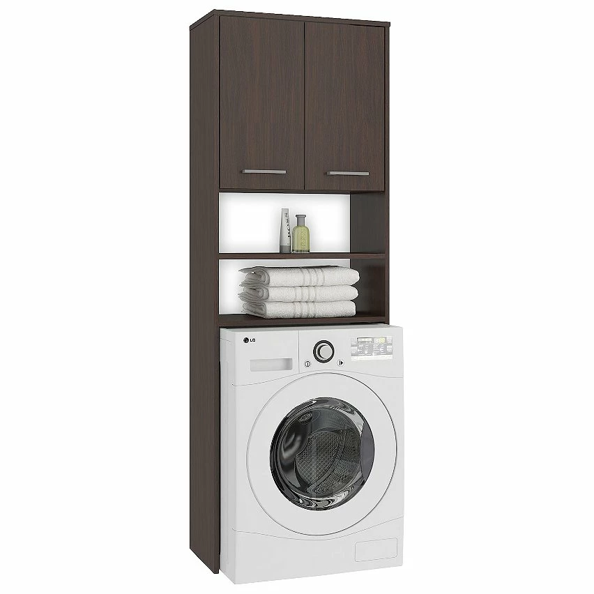 De gros 😍 Hucoco LENA - Meuble pour machine à laver 180x64x30 cm - Espace de rangement buanderie lave linge salle de bain - Wenge ⭐ 3 De gros 😍 Hucoco LENA - Meuble pour machine à laver 180x64x30 cm - Espace de rangement buanderie lave linge salle de bain - Wenge ⭐