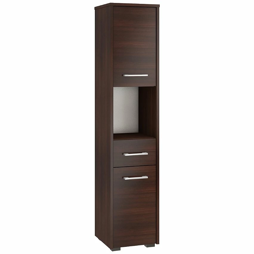 Tout neuf 🛒 Hucoco AMIRA - Armoire Colonne de salle de bain design 140x30x30 cm - Meuble de rangement moderne - 2 portes 1 tiroir - Wenge 🔥 3 Tout neuf 🛒 Hucoco AMIRA - Armoire Colonne de salle de bain design 140x30x30 cm - Meuble de rangement moderne - 2 portes 1 tiroir - Wenge 🔥