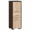 Vente flash 🛒 Hucoco ASTORIA - Armoire Colonne de salle de bain contemporaine 85x30x30 cm - Meuble de rangement design moderne - Wengé/Sonoma 🛒 -Accessoires pour la maison Soldes 7625832846980 1