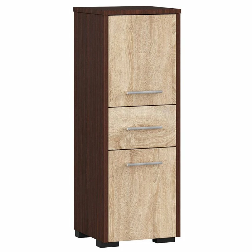 Vente flash 🛒 Hucoco ASTORIA - Armoire Colonne de salle de bain contemporaine 85x30x30 cm - Meuble de rangement design moderne - Wengé/Sonoma 🛒 3 Vente flash 🛒 Hucoco ASTORIA - Armoire Colonne de salle de bain contemporaine 85x30x30 cm - Meuble de rangement design moderne - Wengé/Sonoma 🛒
