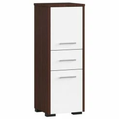 Les meilleures critiques de 🎁 Hucoco ASTORIA - Armoire Colonne de salle de bain contemporaine 85x30x30 cm - Meuble de rangement design moderne - Wengé 🥰