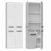 Meilleure vente 👏 Hucoco RORY - Armoire de salle de bain avec panier - Dimensions 174x60x30 - Meuble de rangement salle de bain espace buanderie - Blanc 😍 -Accessoires pour la maison Soldes 7625837248550 1