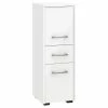 Meilleure vente 👍 Hucoco ASTORIA - Armoire Colonne de salle de bain contemporaine 85x30x30 cm - Meuble de rangement design moderne - Double finition - Blanc laqué 😍