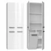 Top 10 🤩 Hucoco RORY - Armoire de salle de bain design moderne - Dimensions 174x60x30 cm - Colonne de rangement - Blanc ❤️