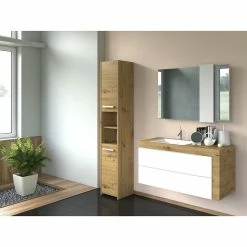 Top 10 🎁 Hucoco PISA - Armoire de salle de bains - 170x30x30 cm - Meuble de rangement salle de bains toilette - Meuble colonne - Aspect bois - Chêne ⌛ 7 Top 10 🎁 Hucoco PISA - Armoire de salle de bains - 170x30x30 cm - Meuble de rangement salle de bains toilette - Meuble colonne - Aspect bois - Chêne ⌛ -Accessoires pour la maison Soldes 7625850635214 3
