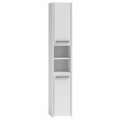 Meilleure vente 👏 Hucoco PISA - Colonne armoire salle de bain - 30x30x170 cm - Meuble salle de bain - Rangement salle de bain - blanc 🧨