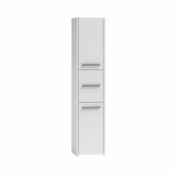 Offres ⭐ Hucoco VERONA - Colonne armoire de salle de bain 30x40x170 - Meuble salle de bain - Rangement salle de bain - blanc ✨
