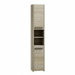 Bon marché 😉 Hucoco PISA - Colonne armoire salle de bain - 30x30x170 cm - Meuble salle de bain - Rangement salle de bain - sonoma 😉