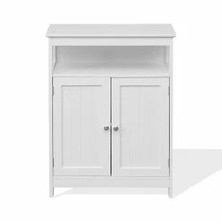 Les meilleures critiques de 😍 Mobili Rebecca Rebecca Mobili Armoire de salle de bains avec 2 portes et étagère en bois blanc au design moderne ✨