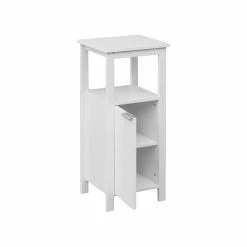 Tout neuf 🥰 Mobili Rebecca Rebecca Mobili Armoire de salle de bains à portes en bois blanc, peu encombrante 🌟 -Accessoires pour la maison Soldes 8052787046803 4