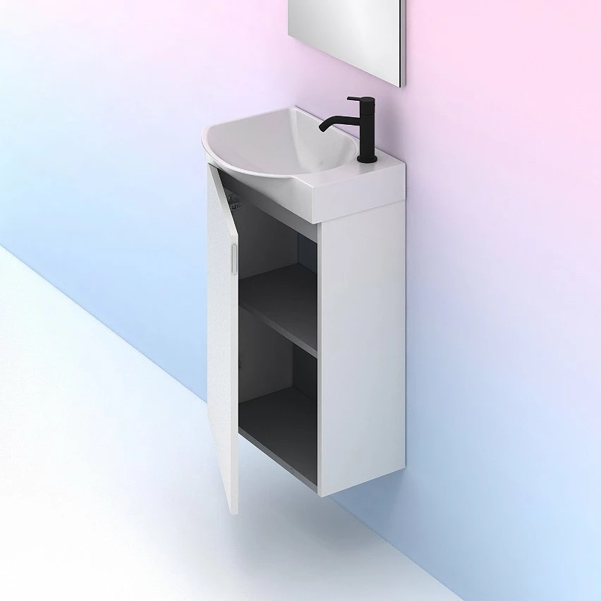 Meilleure vente 🧨 Amizuva Set MIKA Mika H.68 x L.45 x P.35, effet blanc brillant 😉 8 Meilleure vente 🧨 Amizuva Set MIKA Mika H.68 x L.45 x P.35, effet blanc brillant 😉 – Image 6