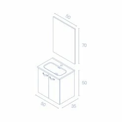 Offres 🥰 Amizuva Set ANEKO H.50 x L.50 x P.35, effet noyer sablé 💯 -Accessoires pour la maison Soldes 8414623396655 4 2