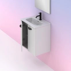 De gros 😀 Amizuva Set ANEKO H.50 x L.50 x P.35, effet blanc brillant 😉 -Accessoires pour la maison Soldes 8414623396655 5