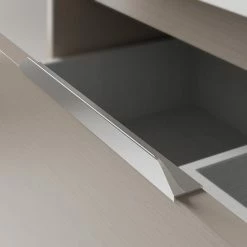 Coupon 🛒 Amizuva Meuble double vasque SUKI avec quatre tiroirs H.56,5 x L.120 x P.46 , effet noyer sablé | Il comprend la vasque en céramique 😍 -Accessoires pour la maison Soldes 8414623500335 4 2