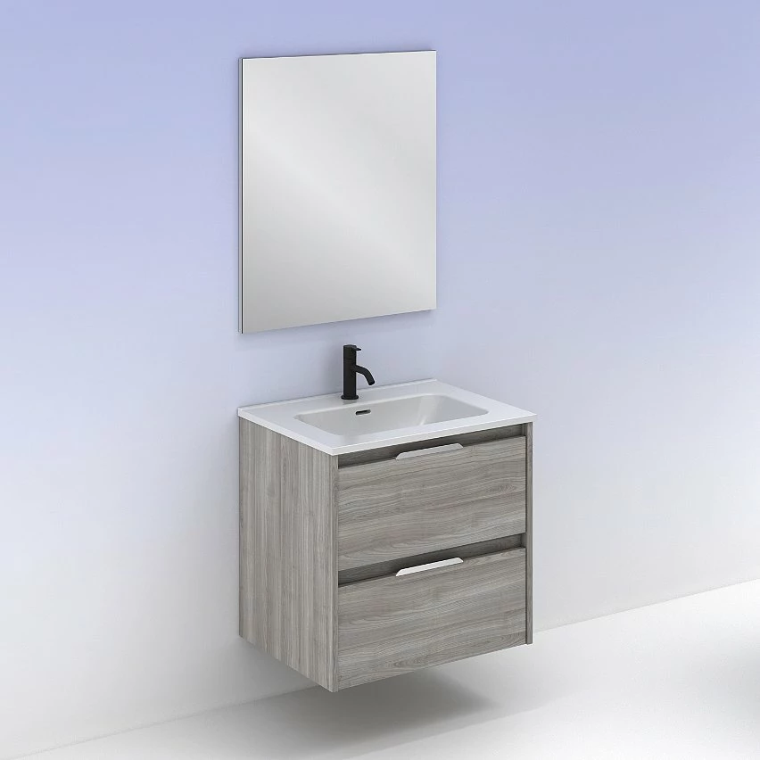 Les meilleures critiques de 🎉 Amizuva Ensemble de meuble, vasque et miroir SUKI avec deux tiroirs H.56,5 x L.60 x P.46 , effet Gris sablé ✔️ 8 Les meilleures critiques de 🎉 Amizuva Ensemble de meuble, vasque et miroir SUKI avec deux tiroirs H.56,5 x L.60 x P.46 , effet Gris sablé ✔️ – Image 6