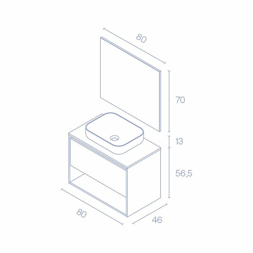 Acheter đ Amizuva Meuble simple vasque NIWA TOP avec un tiroir et un niche H.56,5 x L.80 x P.46, effet ChĂȘne sablĂ© | Il comprend la vasque en cĂ©ramique â€ïž 7 Acheter đ Amizuva Meuble simple vasque NIWA TOP avec un tiroir et un niche H.56,5 x L.80 x P.46, effet ChĂȘne sablĂ© | Il comprend la vasque en cĂ©ramique â€ïž â Image 5