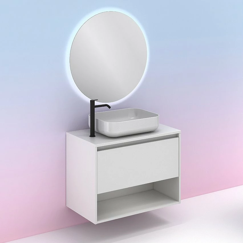 Meilleure affaire 🤩 Amizuva Meuble simple vasque NIWA TOP avec un tiroir et un niche H.56,5 x L.80 x P.46 , effet blanc brillant | Il comprend la vasque en céramique ⌛ 8 Meilleure affaire 🤩 Amizuva Meuble simple vasque NIWA TOP avec un tiroir et un niche H.56,5 x L.80 x P.46 , effet blanc brillant | Il comprend la vasque en céramique ⌛ – Image 6