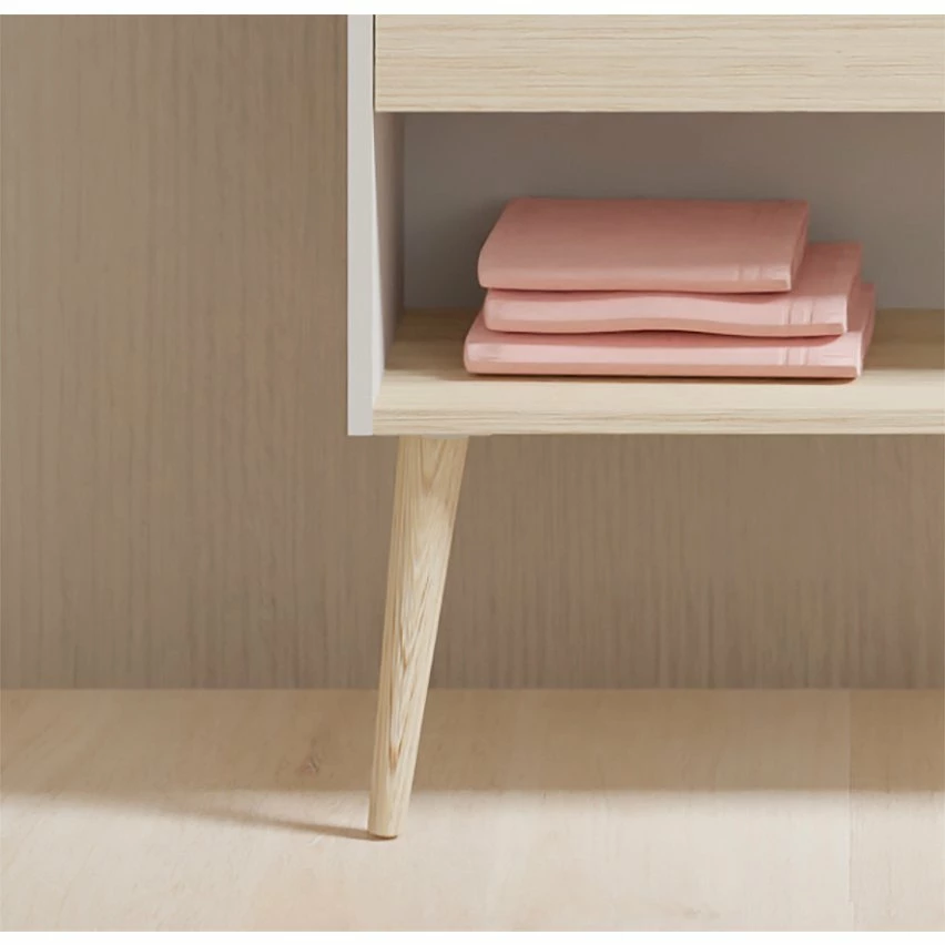 Budget ⭐ Amizuva Ensemble de meuble, vasque et miroir NARA avec un tiroir et un niche H.56,5 x L.80 x P.46 , effet Blanco Mate/ Chêne sablé 🤩 5 Budget ⭐ Amizuva Ensemble de meuble, vasque et miroir NARA avec un tiroir et un niche H.56,5 x L.80 x P.46 , effet Blanco Mate/ Chêne sablé 🤩 – Image 3