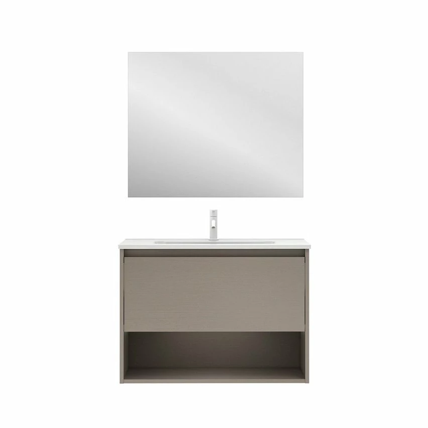 Top 10 😍 Amizuva Meuble simple vasque NIWA avec un tiroir et un niche H.56,5 x L.80 x P.46 , effet Fumé sablé | Il comprend la vasque en céramique ✔️ 3 Top 10 😍 Amizuva Meuble simple vasque NIWA avec un tiroir et un niche H.56,5 x L.80 x P.46 , effet Fumé sablé | Il comprend la vasque en céramique ✔️