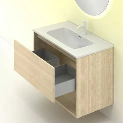 Coupon ❤️ Amizuva Ensemble de meuble, vasque et miroir NIWA avec un tiroir et un niche H.56,5 x L.80 x P.46 , effet Chêne sablé 🎁 13 Coupon ❤️ Amizuva Ensemble de meuble, vasque et miroir NIWA avec un tiroir et un niche H.56,5 x L.80 x P.46 , effet Chêne sablé 🎁 -Accessoires pour la maison Soldes 8414623502025 6 1