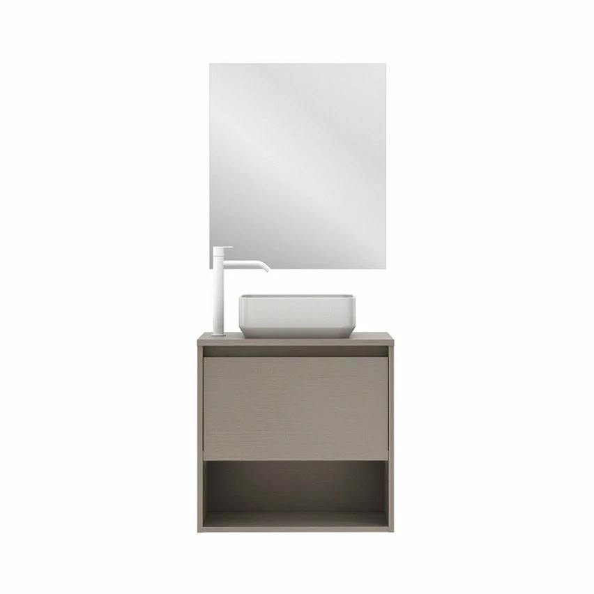 Le moins cher ⭐ Amizuva Meuble simple vasque NIWA TOP avec un tiroir et un niche H.56,5 x L.60 x P.46 , effet Fumé sablé | Il comprend la vasque en céramique 🔔 3 Le moins cher ⭐ Amizuva Meuble simple vasque NIWA TOP avec un tiroir et un niche H.56,5 x L.60 x P.46 , effet Fumé sablé | Il comprend la vasque en céramique 🔔