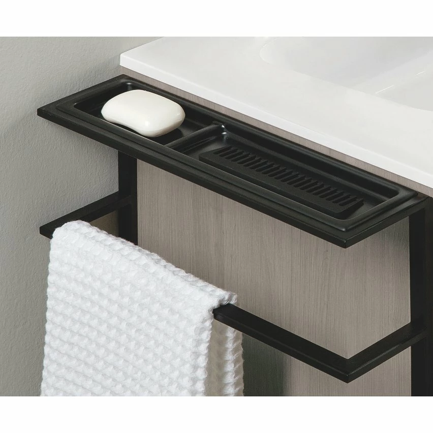 Meilleure affaire 😀 Amizuva Meuble simple vasque KEIKO avec deux tiroirs H.56,5 x L.80 x P.46 , effet Gris sablé | Il comprend la vasque en céramique 👏 4 Meilleure affaire 😀 Amizuva Meuble simple vasque KEIKO avec deux tiroirs H.56,5 x L.80 x P.46 , effet Gris sablé | Il comprend la vasque en céramique 👏 – Image 2