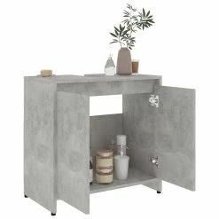 Bon marché 👏 vidaXL Armoire de salle de bain Gris béton 60x33x61 cm Aggloméré 👍 9 Bon marché 👏 vidaXL Armoire de salle de bain Gris béton 60x33x61 cm Aggloméré 👍 -Accessoires pour la maison Soldes 8720286015933 3