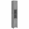 Sortie ⌛ vidaXL Armoire de salle de bain Gris béton 30x30x183,5 cm Aggloméré 🌟