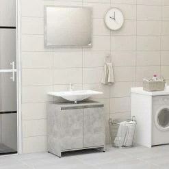 Bon marché 👏 vidaXL Armoire de salle de bain Gris béton 60x33x61 cm Aggloméré 👍 11 Bon marché 👏 vidaXL Armoire de salle de bain Gris béton 60x33x61 cm Aggloméré 👍 -Accessoires pour la maison Soldes 8720286166390 4